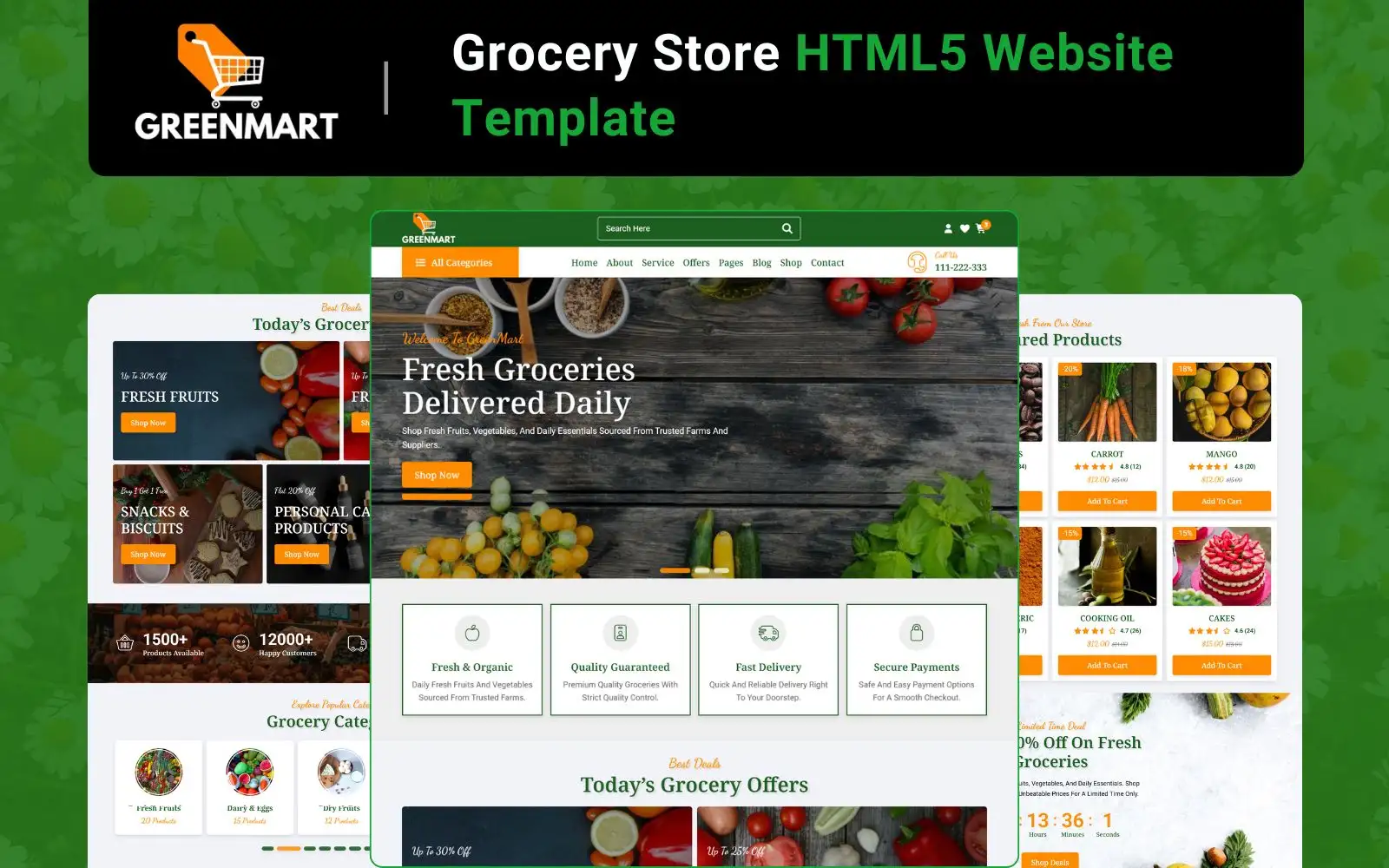 GreenMart - Grocery Store Template Preview