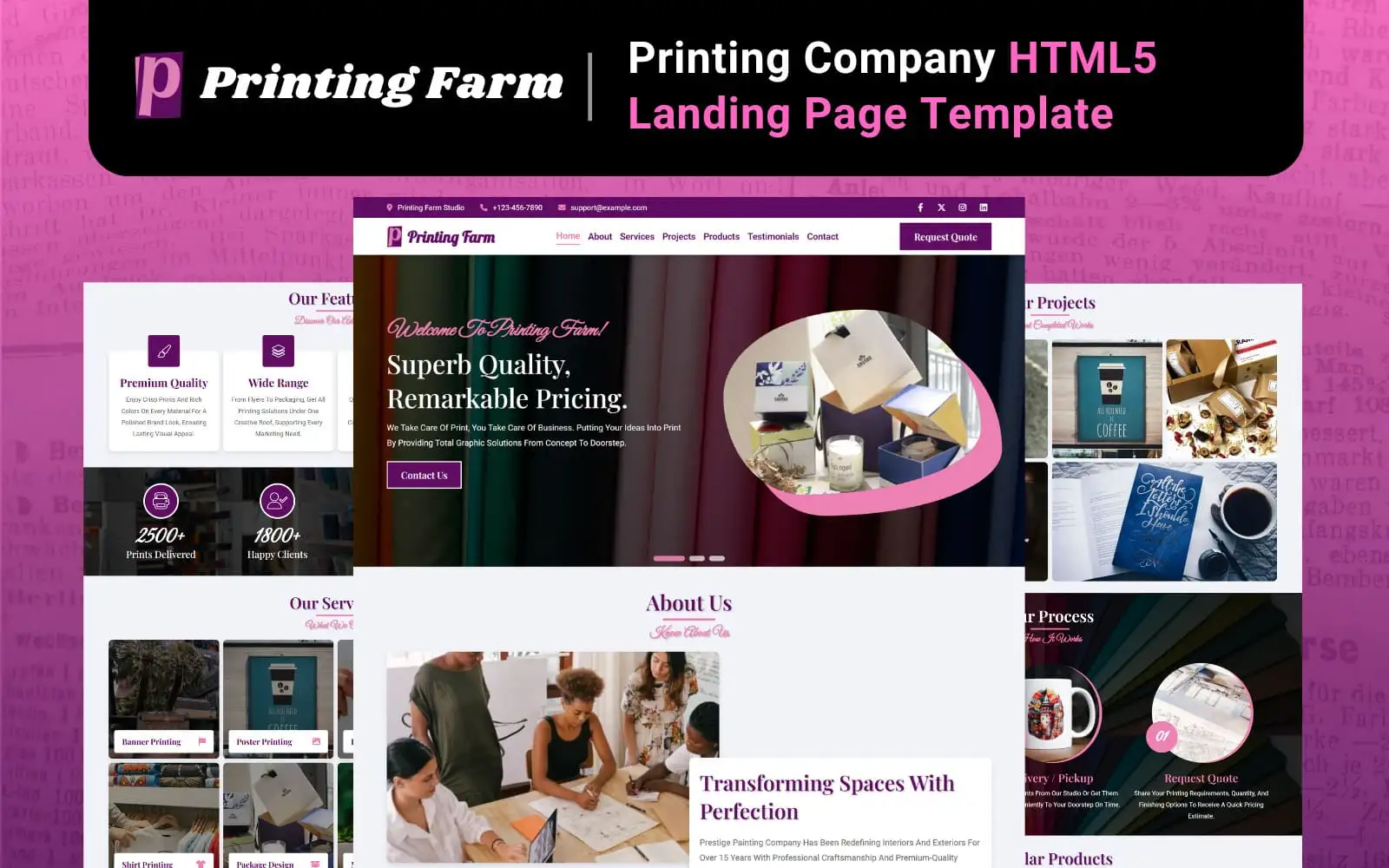 Printing Farm - Print Shop Template Preview