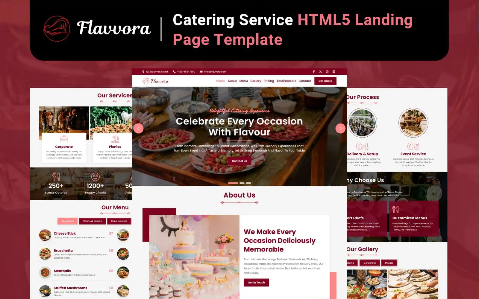 Flavvora - Catering Template Preview